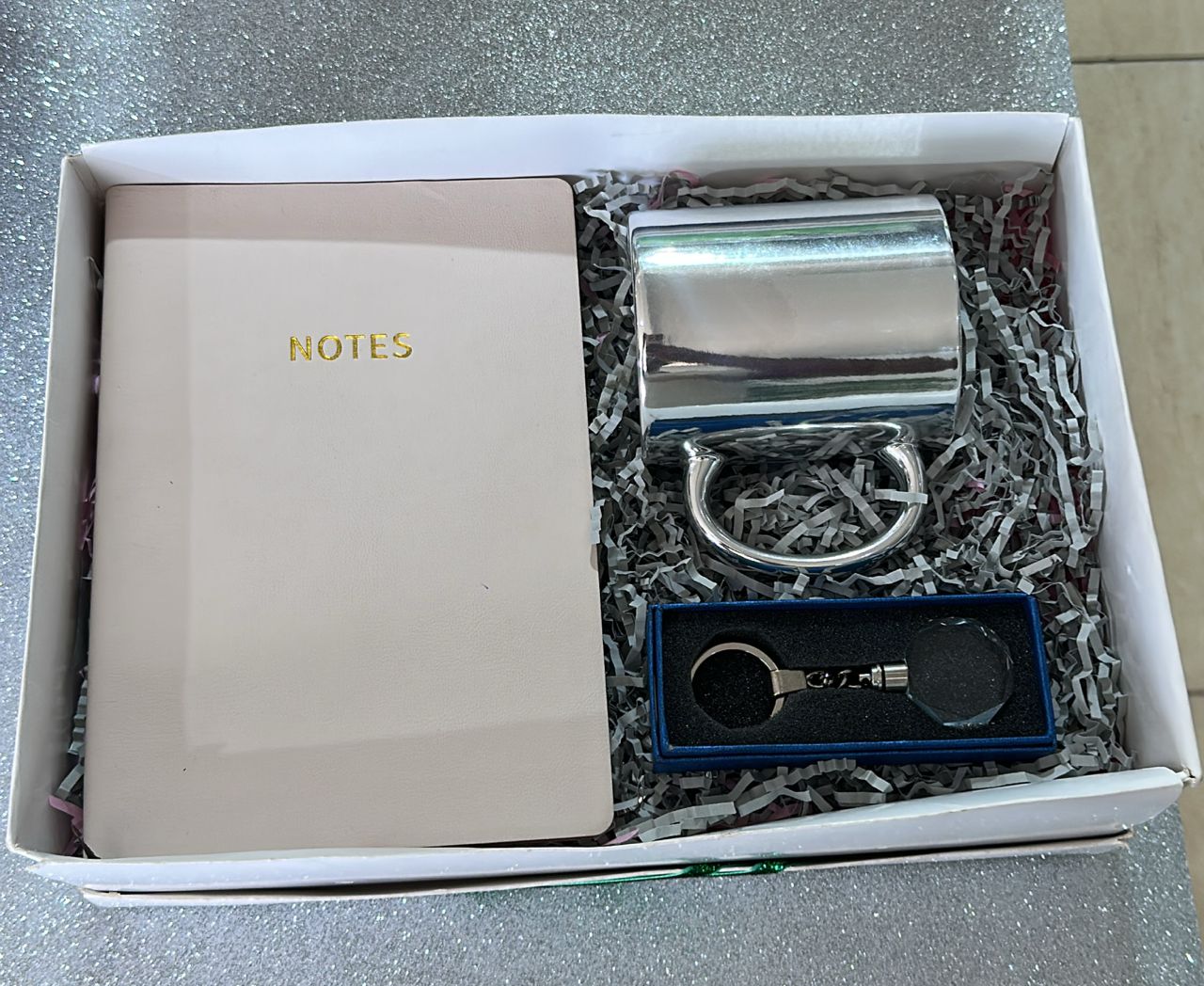 Silver package (note, matte mug, acrylic keyring)