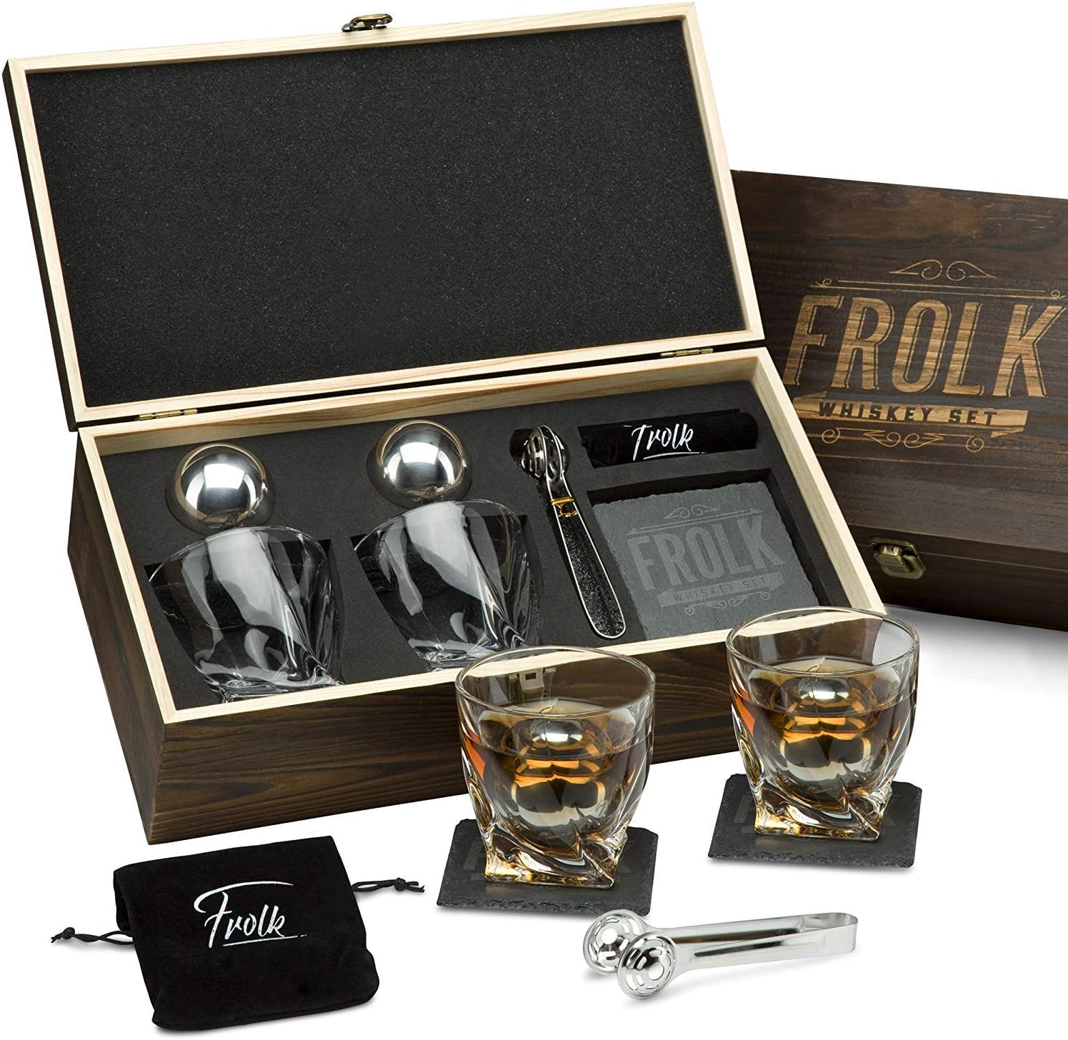 Whiskey Metallic Balls Gift Set