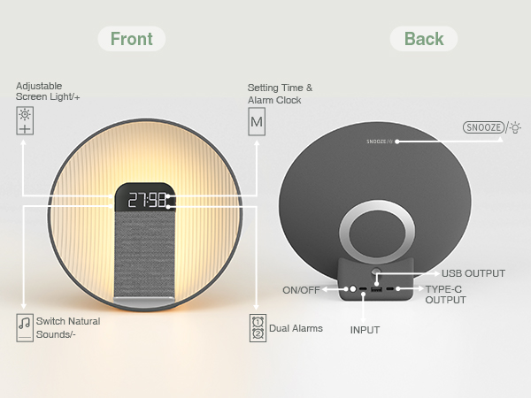 Digital Clock Bedside Lamp